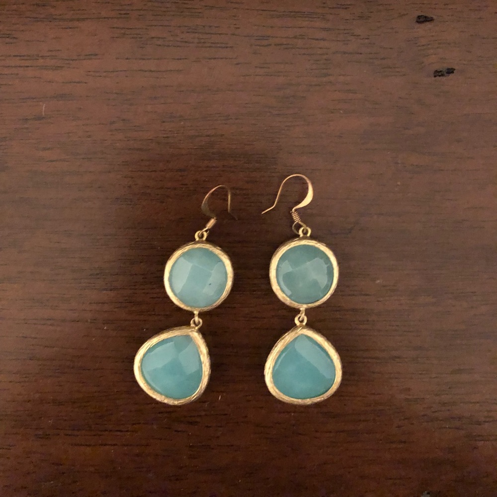 Turquoise and gold earrings